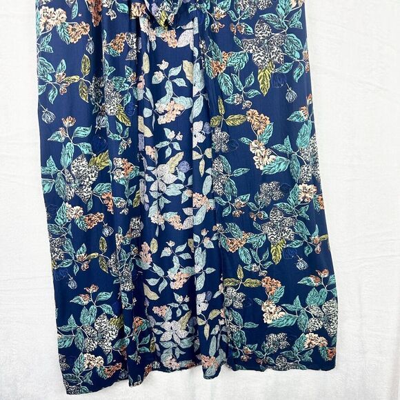 Angie Floral Maxi Romper Dress Size Medium NWT V-Neck Navy Blue Festival Concert - Picture 4 of 8